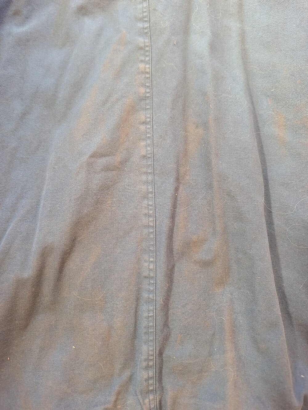 Vintage Talbots Barn Jacket Utility Coat Canvas Flannel Lined Leather Collar Vtg - Picture 6 of 9